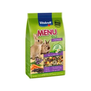 Vitakraft Menü Thymian 1KG Zwergkaninchen | 430193 | Feuchtigkeitsspeichernd | pH-neutral - HaustierPro