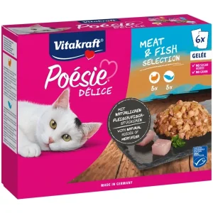 Vitakraft Poésie Délice Meat & Fish in Gelée 3 x mit Putenbrust, 3 x mit Lachs 510g | DAS FUTTERHAUS