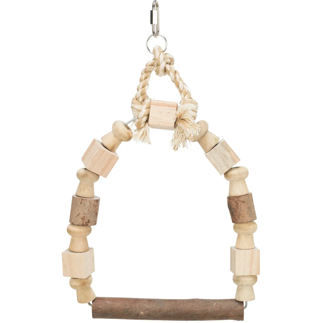 Vogelschaukel mit bunten Holzklötzchen und Tau - Image 2