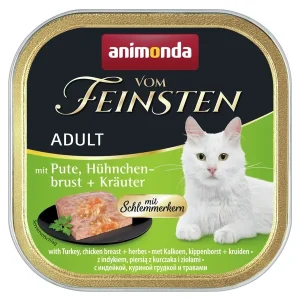 Vom Feinsten Adult Schlemmerkern mit Pute, Hähnchenbrust & Kräutern 100g | DAS FUTTERHAUS