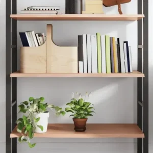 Wandregal Hellbraun 80x50x2 cm Massivholz Eiche Behandelt - HaustierPro