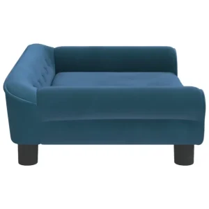 Waschbarer Bezug Hundebett Blau 70x48x22 cm Samt - HaustierPro