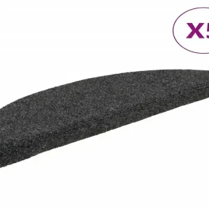 Waschbarer Bezug Selbstklebende Treppenmatten 5 Stk. Anthrazit 56x17x3 cm - HaustierPro