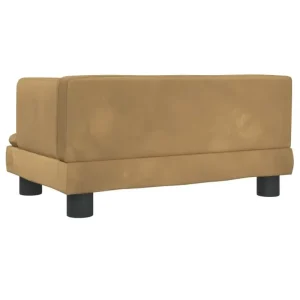 Wasserabweisend Hundebett Braun 60x40x30 cm Samt - HaustierPro