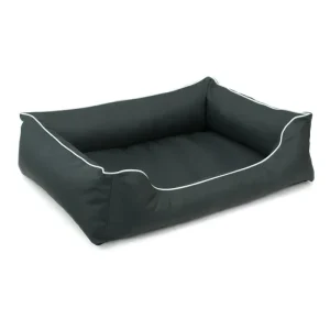 Wasserabweisend Mestizo Valencia Orthopedic Orthopädisches Haustierbett Hundekorb Tierbett Hundesofa Cordura Außenmaße: 65x50cm / Innenmaße: 41x27cm, Dunkelgrau/weiß - HaustierPro