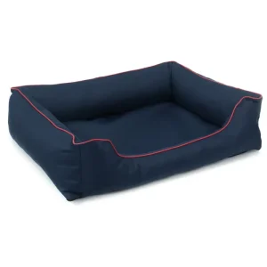 Wasserabweisend Mestizo Valencia Orthopedic Orthopädisches Haustierbett Hundekorb Tierbett Hundesofa Außenmaße: 65x50cm / Innenmaße: 41x27cm, Marine/Rot - HaustierPro