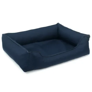 Wasserabweisend Mestizo Valencia Orthopedic Orthopädisches Haustierbett Hundekorb Tierbett Hundesofa Außenmaße: 65x50cm / Innenmaße: 41x27cm, Marine/Schwarz - HaustierPro