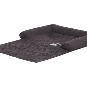 Wasserabweisend Tierbett BOZAN Stoff Dunkelgrau - HaustierPro
