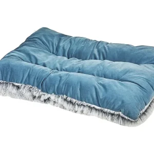 Wasserabweisend Tierbett ERGANI Samtstoff Blau - HaustierPro