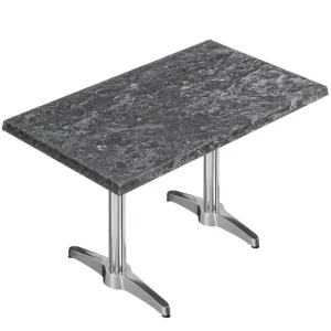 WBC | Bistro Außen Tisch | B: T: H: 120 x 70 x 78,5 cm | Felsen / Aluminium | Rechteckig | Verbinder - HaustierPro