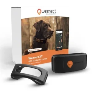 Weenect Haustier GPS Tracker XT für Hunde, schwarz - ohne Halsband schwarz
