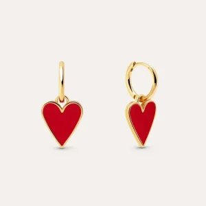 Weich & Saftig Lovely Heart Ohrringe, vergoldet - HaustierPro
