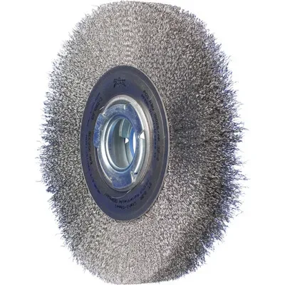 Weiches Kardätschen PFERD - Rundbürste ausgedehnt ungezopft RBU Ø180x25xvariable Bohrung Stahl-Draht-Ø0,20 Schleifbock - HaustierPro