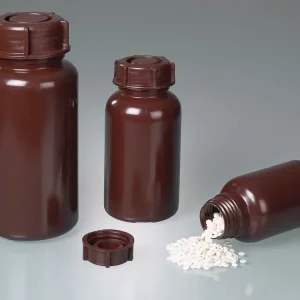 Weithalsflasche aus LDPE, braun, für z.B. lichtempfindliche Flüssigkeiten, 100 ml, VE = 72 Stück - HaustierPro