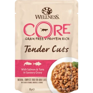 Wellness CORE Tender Cuts Lachs & Thunfisch in Sauce 85 g