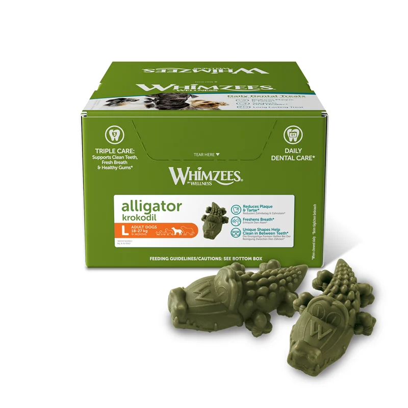 Whimzees Krokodil L im Display 30 Stk