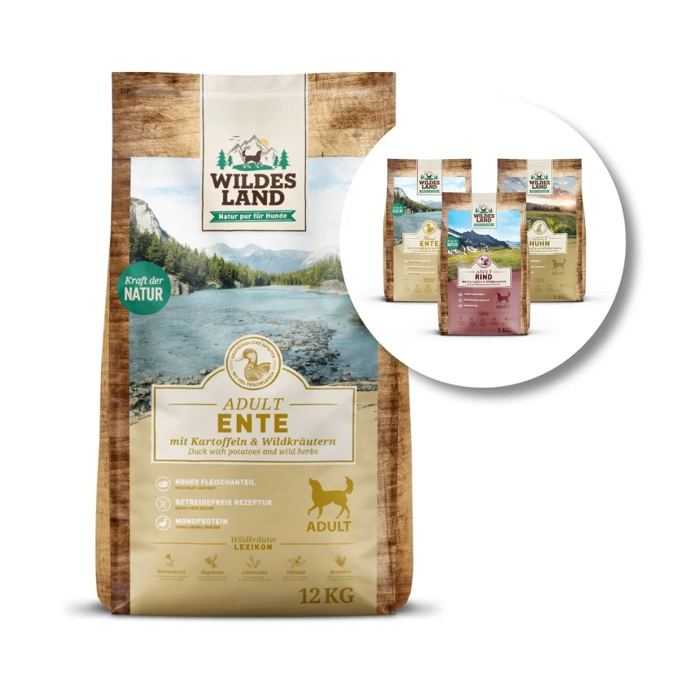 Wildes Land Classic Adult Ente Aktionspaket Trockenfutter 1 Paket
