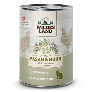 Wildes Land Classic Adult Fasan und Huhn Nassfutter 12 x 400 g
