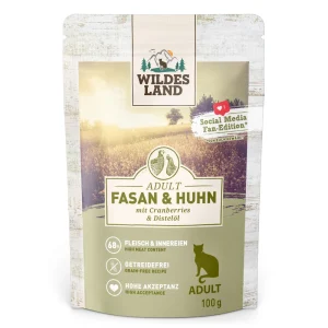 Wildes Land Classic Adult Fasan und Huhn Nassfutter 48 x 100 g