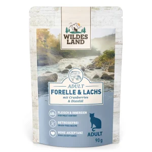 Wildes Land Classic Adult Forelle und Lachs Nassfutter 12 x 90 g