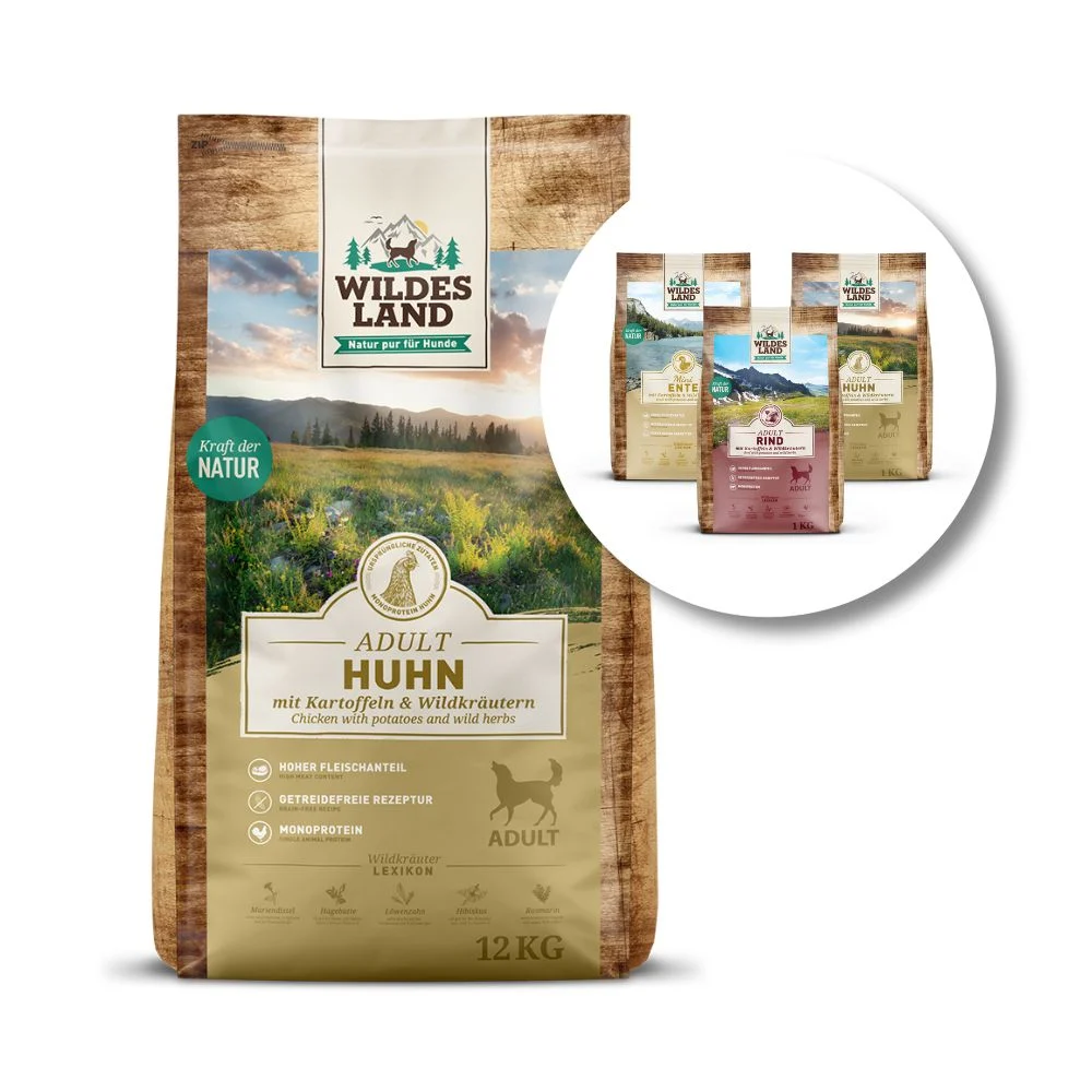 Wildes Land Classic Adult Huhn Aktionspaket Trockenfutter 1 Paket