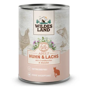 Wildes Land Classic Adult Huhn & Lachs Nassfutter 30 x 400 g