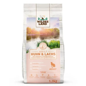 Wildes Land Classic Adult Huhn und Lachs Trockenfutter 4 x 1,2 kg