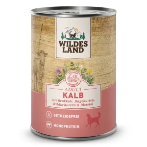 Wildes Land Classic Adult Kalb mit Brokkoli Nassfutter 24 x 400 g