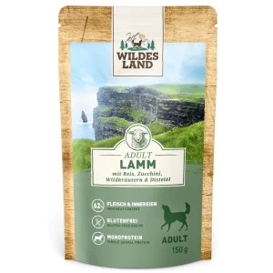 Wildes Land Classic Adult Lamm mit Reis Nassfutter 32 x 150 g