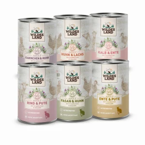 Wildes Land Classic Adult Nassfutter Mixpaket Nassfutter 6 x 400 g