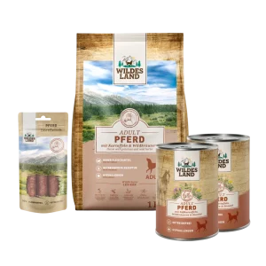 Wildes Land Classic Adult Pferd Hypoallergen Probierpaket Trockenfutter 1 Paket