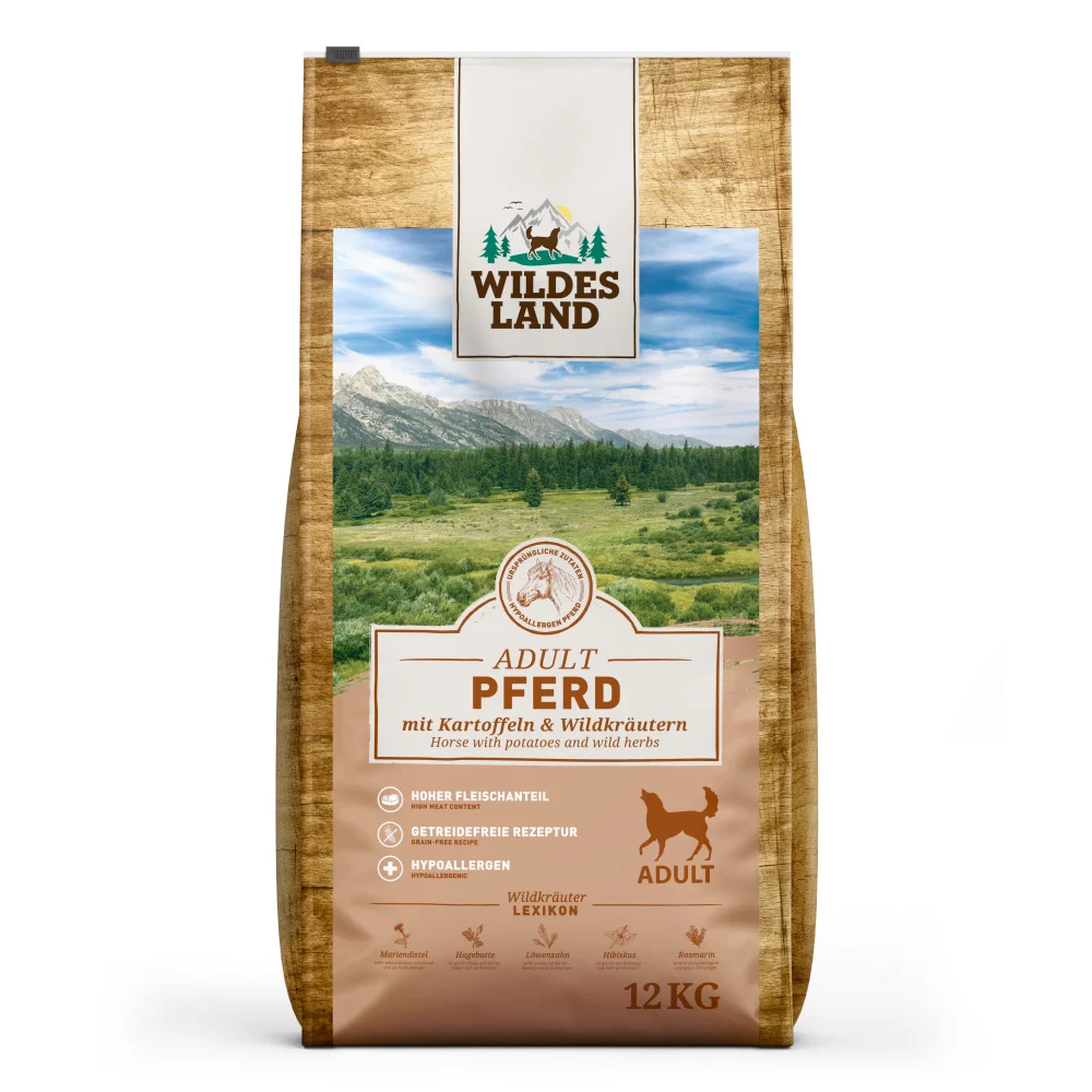Wildes Land Classic Adult Pferd mit Kartoffel Trockenfutter 2 x 12 kg