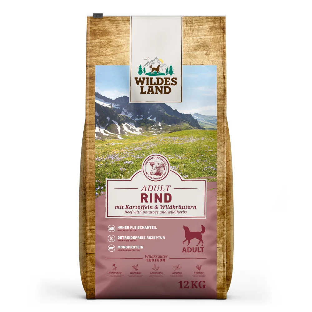 Wildes Land Classic Adult Rind mit Kartoffel Trockenfutter 12 kg