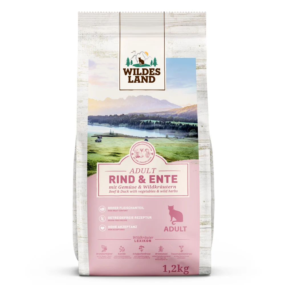 Wildes Land Classic Adult Rind und Ente Trockenfutter 1,2 kg