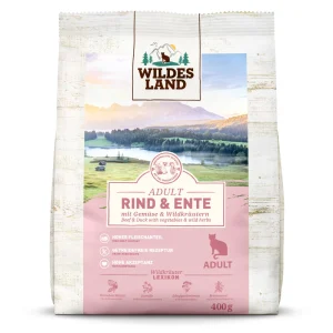 Wildes Land Classic Adult Rind und Ente Trockenfutter 3 x 400 g