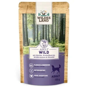 Wildes Land Classic Adult Wild mit K眉rbis Nassfutter 16 x 150 g