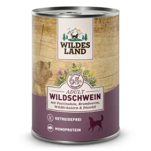 Wildes Land Classic Adult Wildschwein mit Pastinake Nassfutter 12 x 400 g