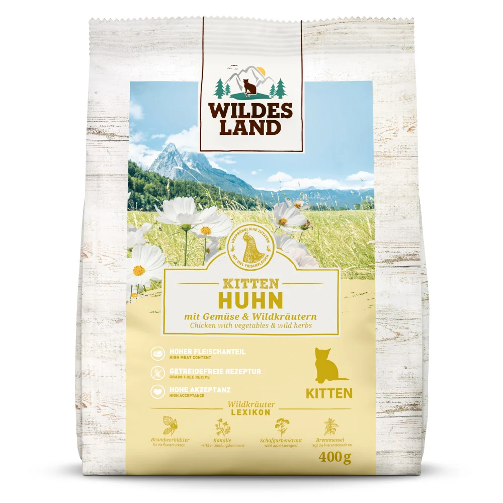 Wildes Land Classic Kitten Huhn Trockenfutter 400 g