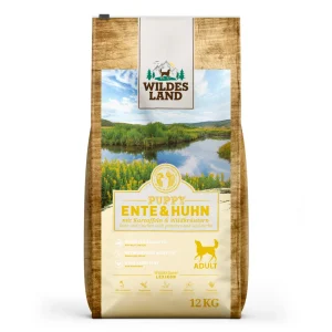 Wildes Land Classic Puppy Ente & Huhn mit Kartoffel Trockenfutter 12 kg