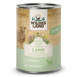 Wildes Land Classic Puppy Lamm mit Reis Nassfutter 24 x 400 g