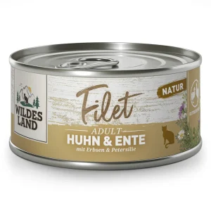 Wildes Land Filet Huhn & Ente mit Erbsen & Petersilie Nassfutter 12 x 80 g
