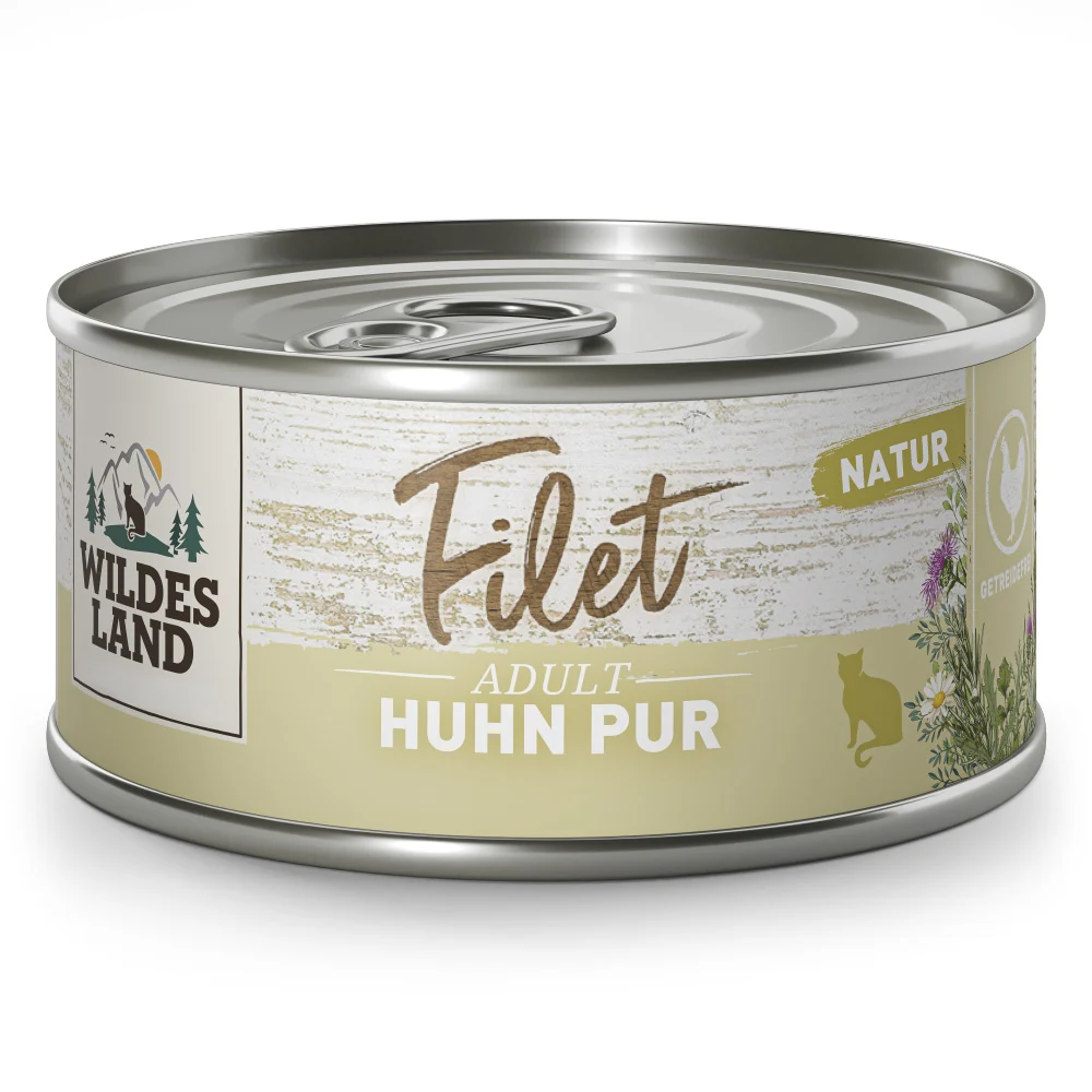 Wildes Land Filet Huhn Pur Nassfutter 48 x 80 g