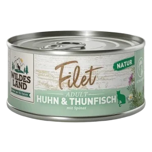 Wildes Land Filet Huhn & Thunfisch mit Spinat