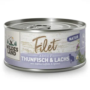Wildes Land Filet Thunfisch & Lachs Nassfutter 48 x 80 g