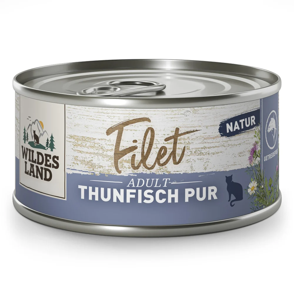 Wildes Land Filet Thunfisch Pur Nassfutter 12 x 80 g