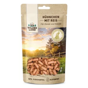 Wildes Land Fleischsnacks H眉hnchen mit Reis Snack 7 x 70 g