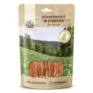 Wildes Land Fleischsnacks H眉hnerbrust in Streifen Snack 8 x 200 g