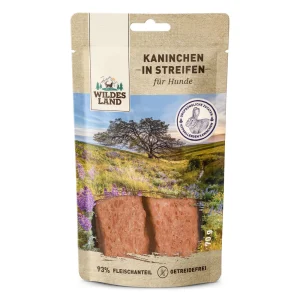 Wildes Land Fleischsnacks Kaninchenfleisch in Streifen Snack 7 x 70 g