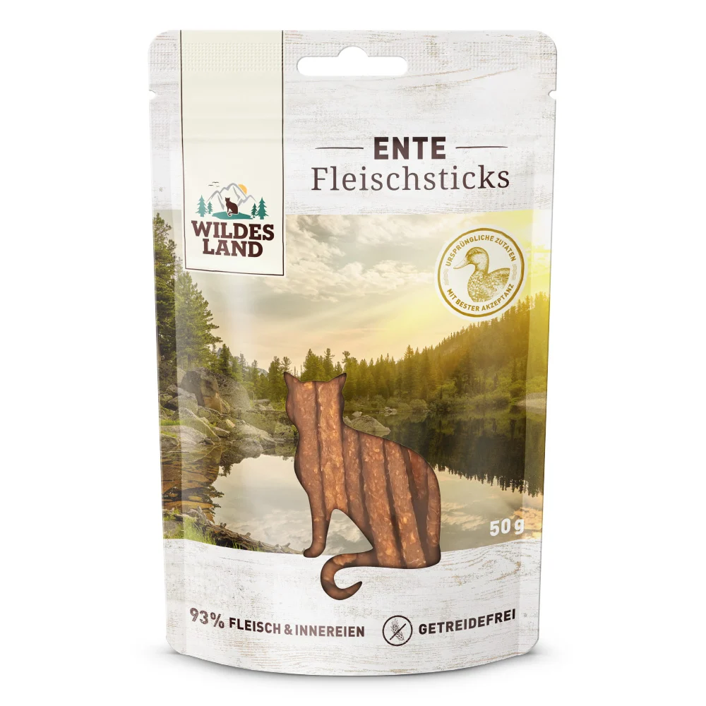 Wildes Land Fleischsticks Ente Snack 50 g