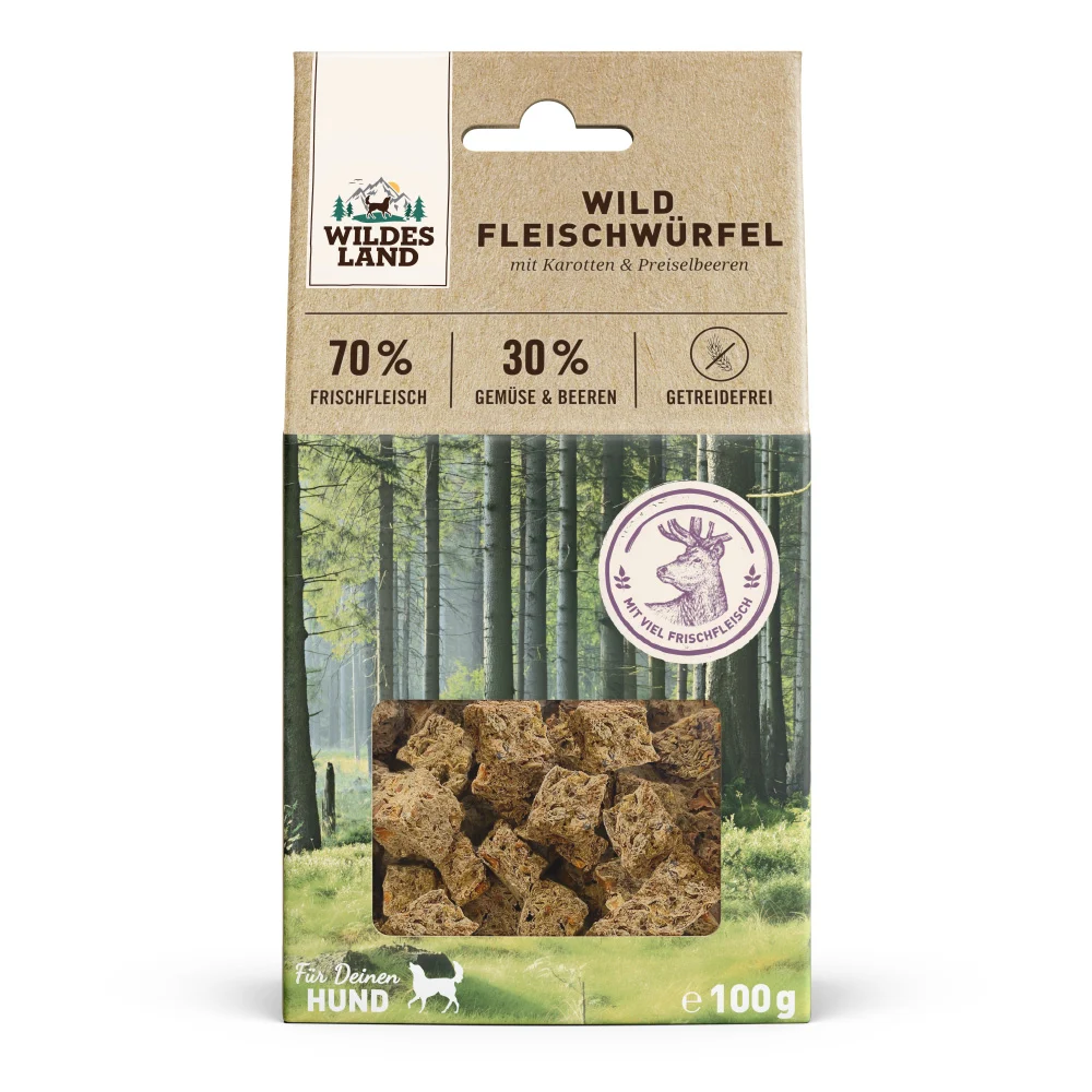 Wildes Land Fleischw眉rfel Wild Snack 100 g